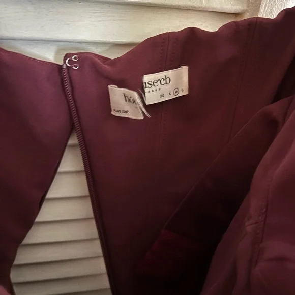 House of CB LADY Wine Strapless Midi Dress - Picture 4 of 4